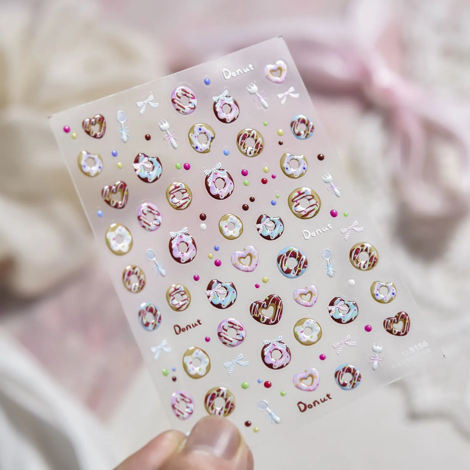 3D Kawaii Nail Stickers – Cute Birthday Cake, Donut & Sweet Treat Designs