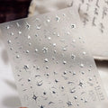 5D Chrome Star Moon Nail Stickers | Celestial Rhinestone Decals TL373