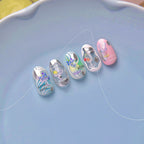 5D Cocktail Nail Stickers – Fruit Wine & Goblet Design Decals MS823