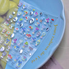 5D Cocktail Nail Stickers – Fruit Wine & Goblet Design Decals MS823