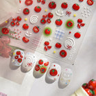 Cottagecore Tomato 3D Nail Stickers | Cute Garden & Picnic Nail Art 5188