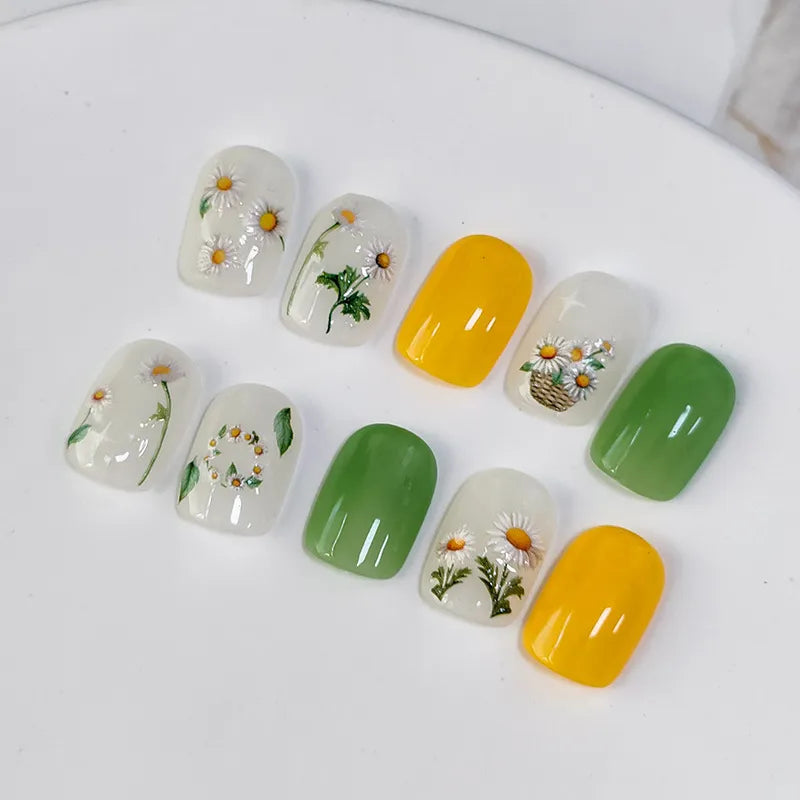 5D Daisy Flower Nail Stickers- Wild Flower Nail Art Sticker Decals TS3223
