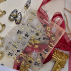 5D Gold Halloween Nail Stickers | Spooky Pumpkin Decals MS872