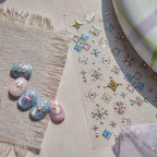 5D Holographic Nail Stickers – Stars, Moons & Floral Medallion Decals MS819