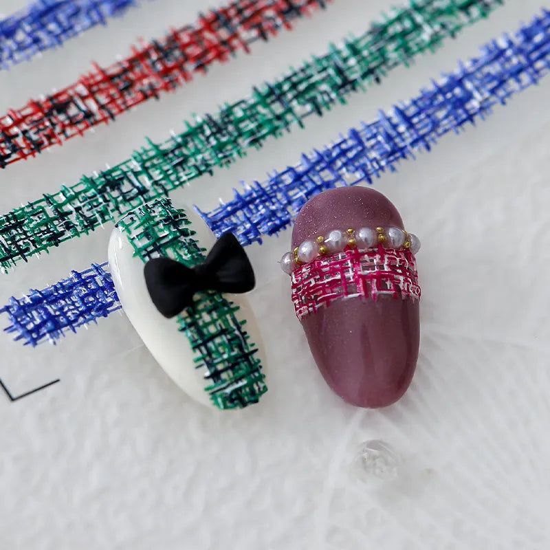 5D Knitting Design Nail Art Sticker Decals