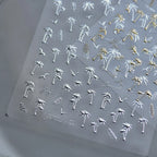 5D Palm Tree Nail Stickers – Black, White, Gold & Silver Tropical Nail Decals