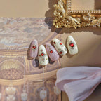 5D Baroque Red Heart & Cross Stickers MS904