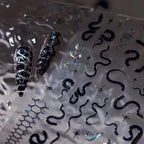 5D Black Snake Nail Sticker Snakeskin Sticker Decals M525