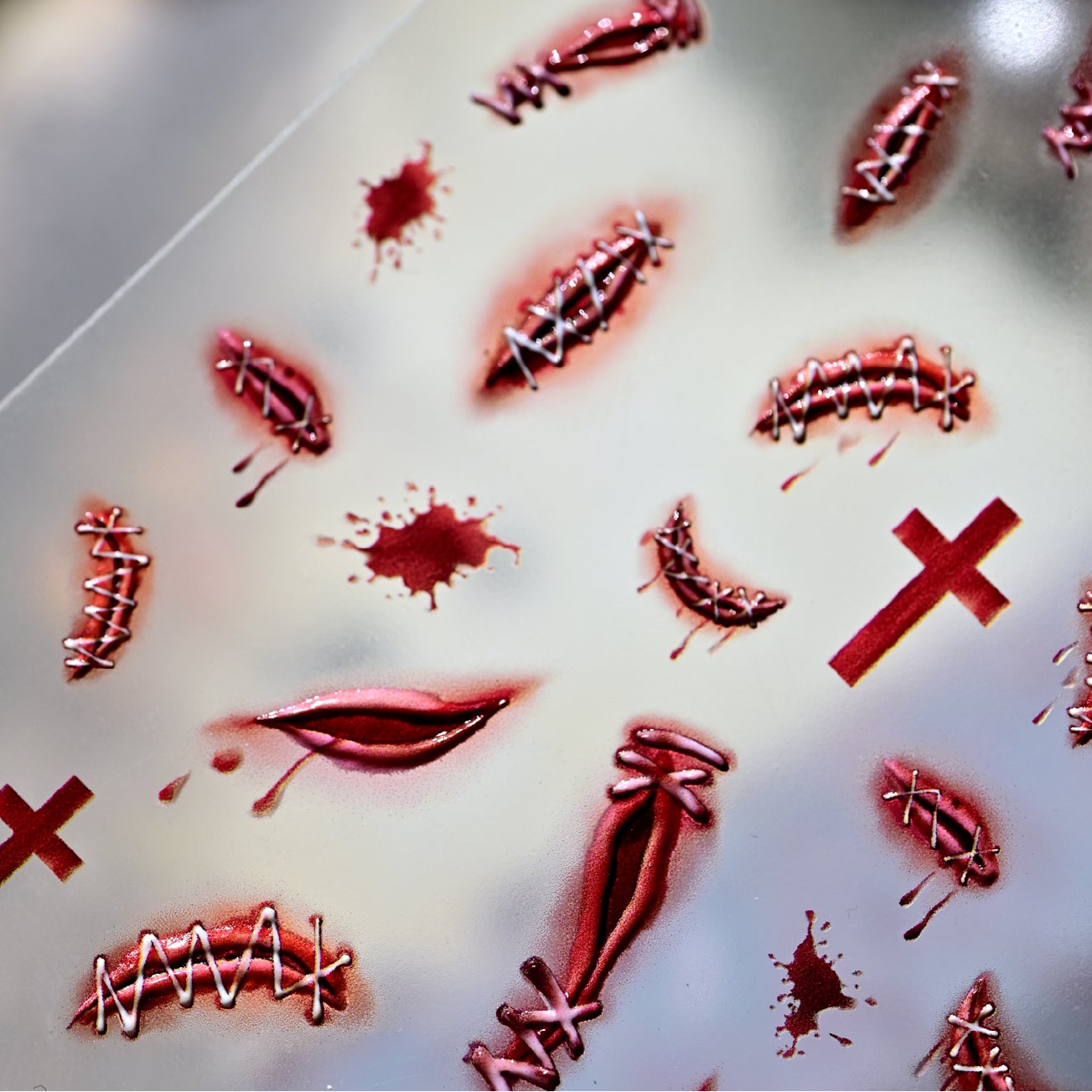 5D Bloody Eyeball Horror Nail Stickers | Creepy Goth Decals For Halloween