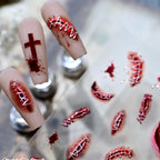 5D Bloody Eyeball Horror Nail Stickers | Creepy Goth Decals For Halloween