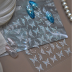 5D Chrome Butterfly Nail Stickers MS862