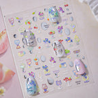 5D Cocktail Nail Stickers – Fruit Wine & Goblet Design Decals 