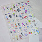5D Cocktail Nail Stickers – Fruit Wine & Goblet Design Decals 