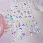 5D Cocktail Nail Stickers – Fruit Wine & Goblet Design Decals 