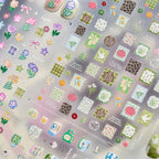5D Cozy Teacup & Scrapbook Nail Stickers - Cute Cafe Decals 5599