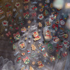 5D Cute Christmas Nail Stickers | Santa, Snowman, Snowflake & Gingerbread Decals 5222