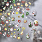 5D Cute Christmas Nail Stickers | Santa, Snowman, Snowflake & Gingerbread Decals 5222