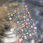 5D Cute Christmas Nail Stickers | Santa, Snowman, Snowflake & Gingerbread Decals 5222
