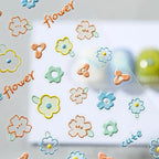 5D Cute Flower Nail Art Stickers Colorful Floral Adhesive Sticker Decals TS1252