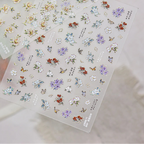 5D Embossed Floral & Butterfly Nail Stickers 5619