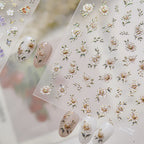 5D Embossed Floral & Butterfly Nail Stickers 5619