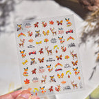 5D Fall Pumpkin Nail Stickers | Cozy Autumn & Thanksgiving Embossed Nail Decals 5195