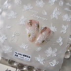 5D Flower Leaf Nail Art Stickers Adhesive Slider Lace Flower Sticker Decals TS3482