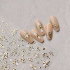 5D Gold White Totem Embossed Nail Stickers MS475