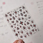 5D Gothic Nail Stickers | 3D Spider, Snake & Cross Decals for Halloween Nail Art 4304