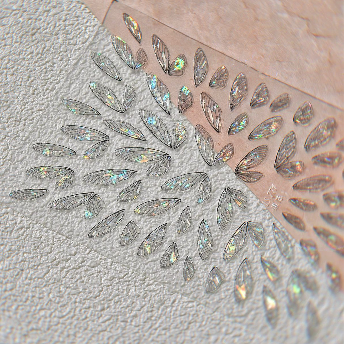 5D Holographic Fairy Wing Nail Stickers – Iridescent Butterfly Style 