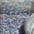 5D Holographic Fish Nail Stickers – Y2K Mermaidcore Nail Art Decals
