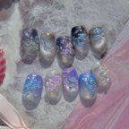 5D Holographic Fish Nail Stickers – Y2K Mermaidcore Nail Art Decals