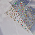 5D Irregular Gemstone & Pearl Nail Art Stickers MS789