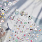 5D Kawaii Cat & Spring Floral Nail Stickers 5653