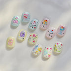 5D Kawaii Dessert Nail Stickers – Cute Drink & Pudding Nail Art Decals to5112