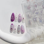 5D Magical Girl Nail Stickers | White Lace Butterfly & Fantasy Filigree Nail Art Decals to3239