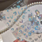 5D Mermaidcore Nail Stickers – Jelly Ocean Shell & Summer Beach Decals