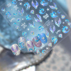 5D Mermaidcore Nail Stickers – Jelly Ocean Shell & Summer Beach Decals