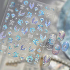 5D Mermaidcore Nail Stickers – Jelly Ocean Shell & Summer Beach Decals