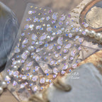 5D Shell Fragment Nail Stickers – Iridescent Pearl Mermaidcore Decals