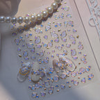 5D Shell Fragment Nail Stickers – Iridescent Pearl Mermaidcore Nail Art Decals