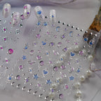 5D Silver Celestial Moon & Star Nail Stickers