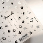 5D Stars Nail Art Stickers Cross Star Adhesive Slider Sticker Decals TS3451