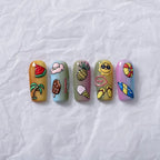 5D Summer Nail Stickers | Cute Beach Vacation & Tropical Palm Tree Decals Nail Art Sticker TS2558