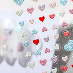 5D Valentine's Day Nail Art Stickers Candy Colors Love Heart Adhesive Sliders Sticker Decals TS1507