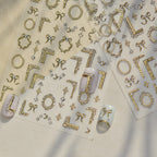5D Vintage Baroque Ornate Frame Nail Stickers 1032