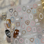 5D Vintage Baroque Ornate Frame Nail Stickers 5890