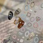 5D Vintage Baroque Ornate Frame Nail Stickers 5890