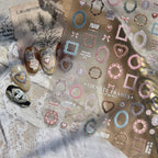 5D Vintage Baroque Ornate Frame Nail Stickers 5890