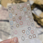 5D Vintage Baroque Ornate Frame Nail Stickers 5890
